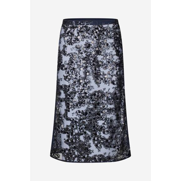 NEW BAUM UND PFERDGARTEN shania midi skirt in dark indigo blue - Picture 2 of 3